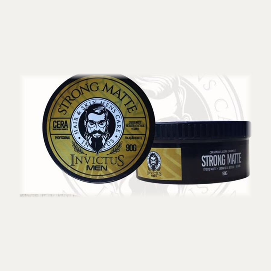 Pote da cera Strong Matte Caramelo Invictus Men de 90g