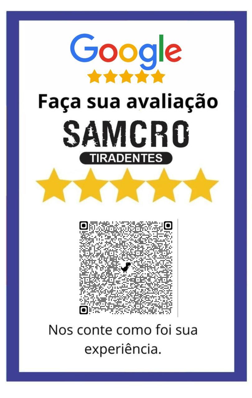 QR Code oficial para avaliar a unidade Tiradentes da Samcro no Google