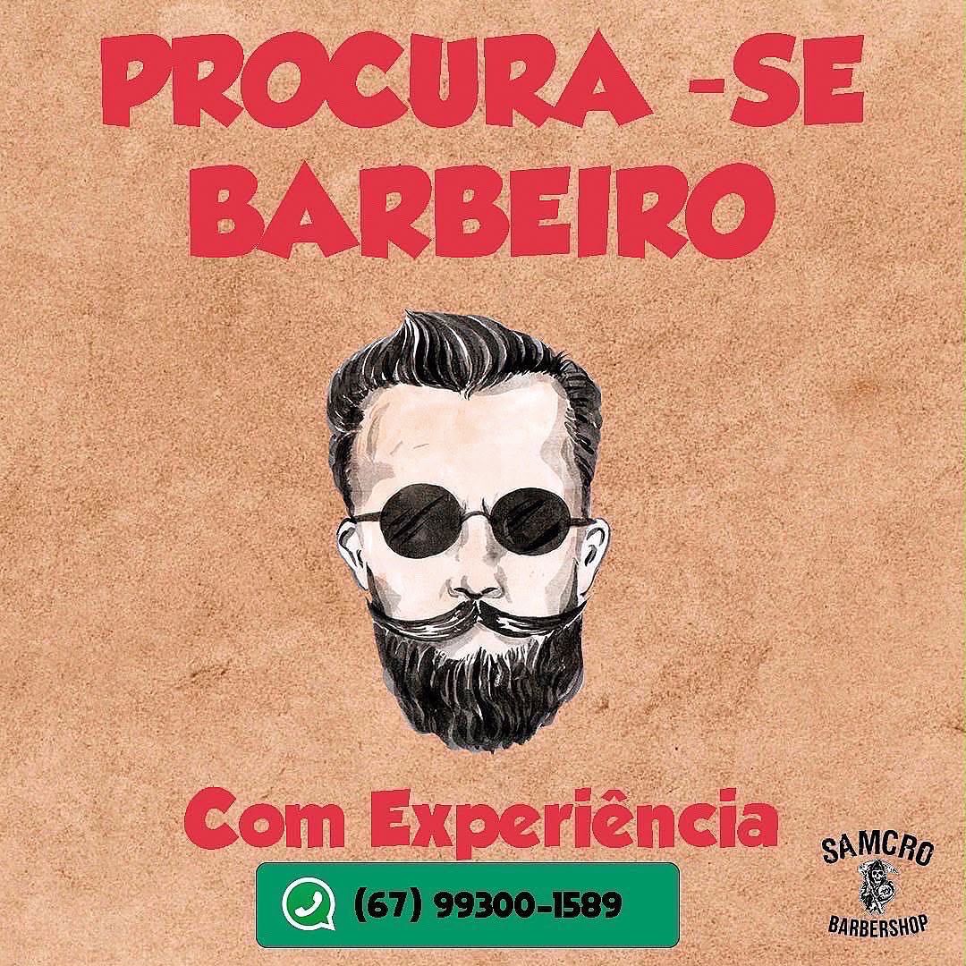 Arte oficial Procura-se barbeiro com experiência da Samcro