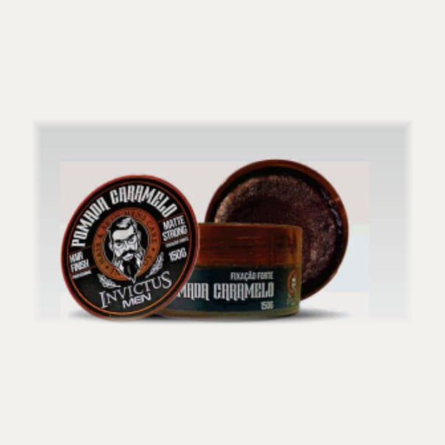 Pote da Pomada Caramelo Invictus Men com efeito matte