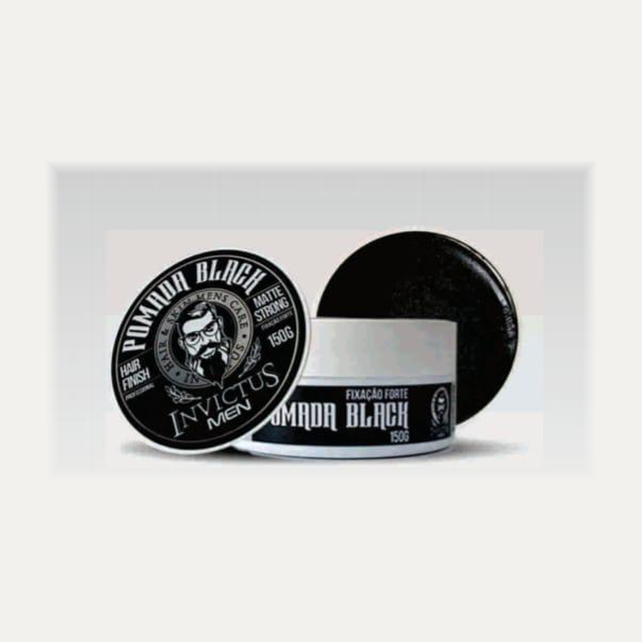 Pote da Pomada Black Invictus Men com efeito matte